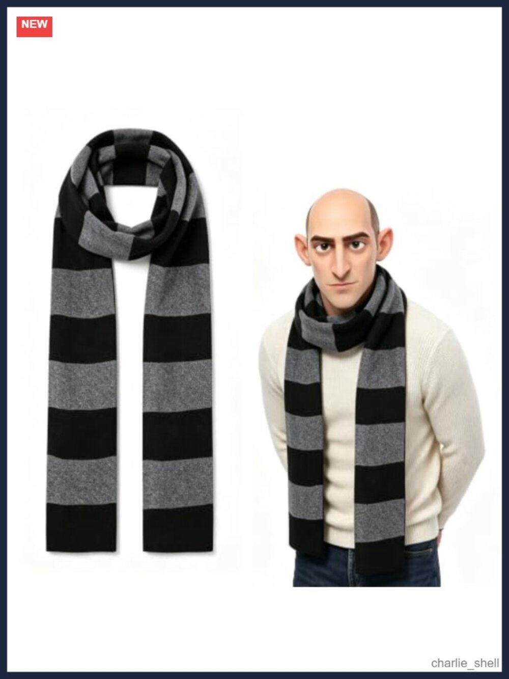 Ultra Soft Knit Striped Scarf Fall Winter Halloween Costume Accessory